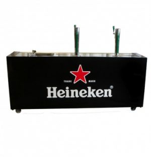 Heineken bar zwart hoogglans 245 cm.