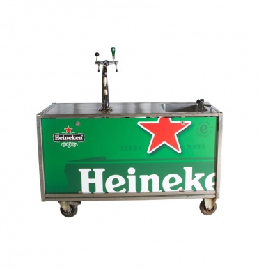 Tap/spoelbuffet 160 cm 2-kraans Heineken