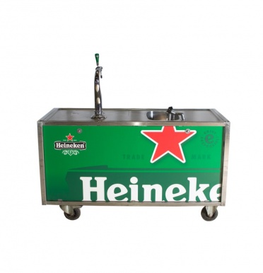 Tap/spoelbuffet 160 cm 1-kraans Heineken