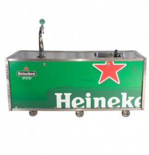 Tap/spoelbuffet 200 cm 1-kraans Heineken