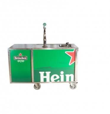Tap/spoelbuffet 108-154-200 cm 1-kraans Heineken