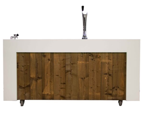 Luxe bar 200 cm steigerhout/ Wit met verlichting - Afbeelding 2
