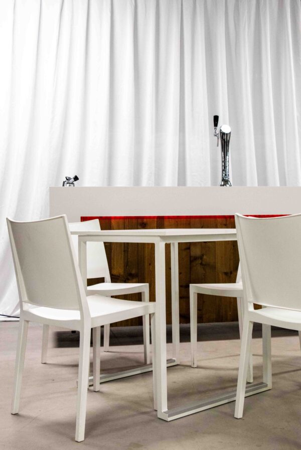 Luxe bar 200 cm steigerhout/ Wit met verlichting - Afbeelding 4