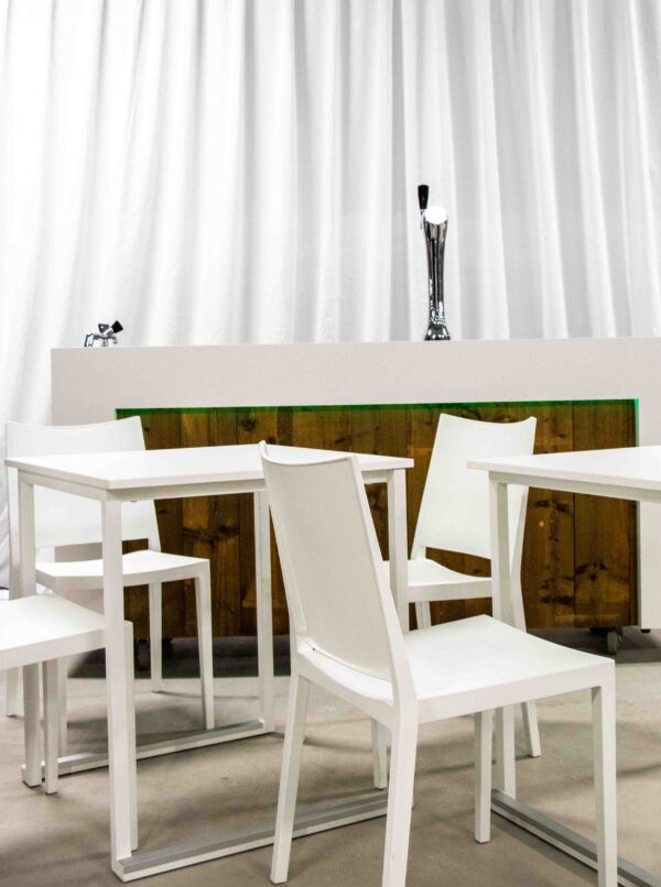 Luxe bar 200 cm steigerhout/ Wit met verlichting - Afbeelding 5