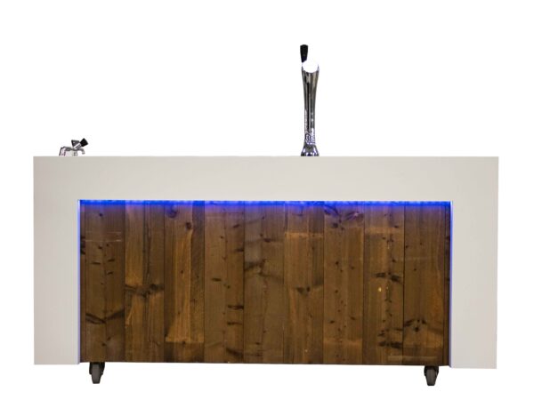 Luxe bar 200 cm steigerhout/ Wit met verlichting