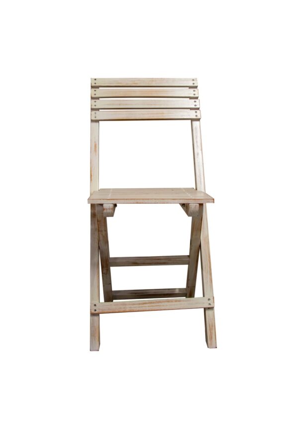 Klapstoel hout "Whitewash"