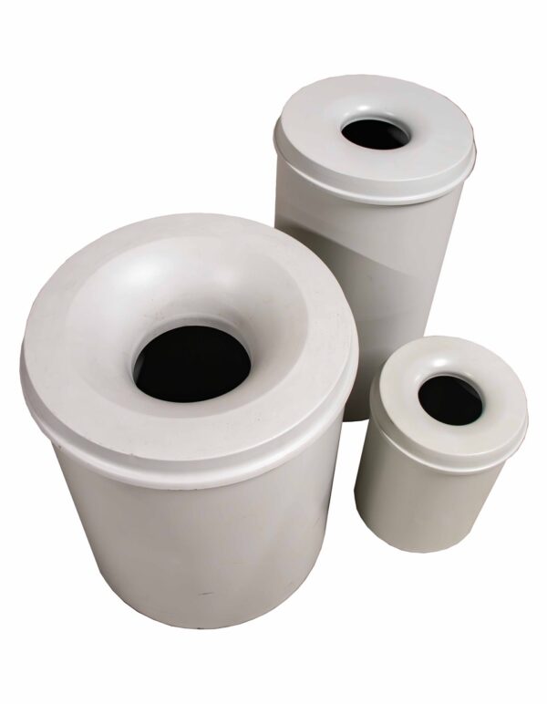 Vlamdovende papierbak lichtgrijs 50 ltr. - Afbeelding 2