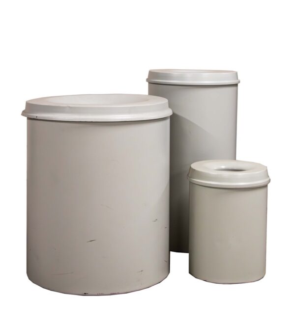 Vlamdovende papierbak lichtgrijs 50 ltr. - Afbeelding 3