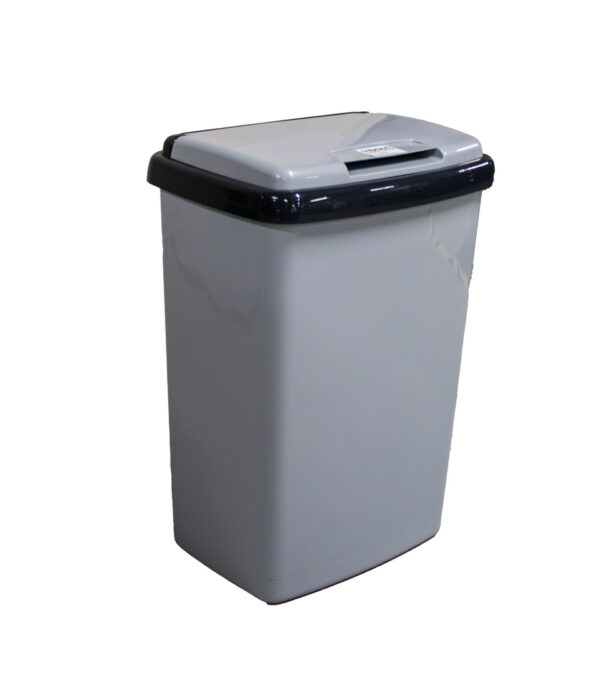 Afvalbak kunststof grijs top-fix 50 ltr.